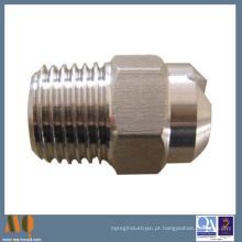 Parafuso de polegar de bronze knurled girado CNC